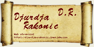 Đurđa Rakonić vizit kartica